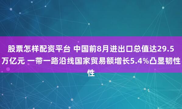 股票怎样配资平台 中国前8月进出口总值达29.5万亿元 一带一路沿线国家贸易额增长5.4%凸显韧性